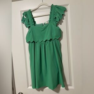 Entro Green Ruffle Dress